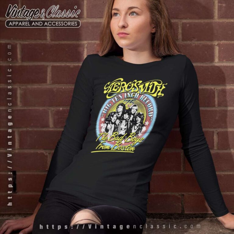 Album Bad Boys From Boston Aerosmith Long Sleeve Tee Album Bad Boys From Boston Aerosmith Long Sleeve Tee
