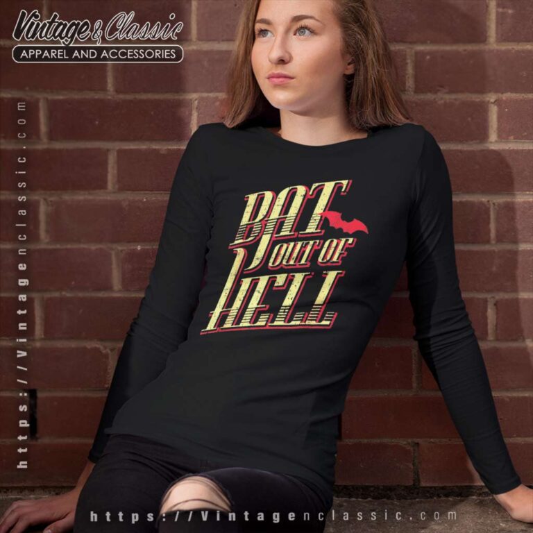 Album Bat Out Of Hell Lyric Meat Loaf Long Sleeve Tee Album Bat Out Of Hell Lyric Meat Loaf Long Sleeve Tee