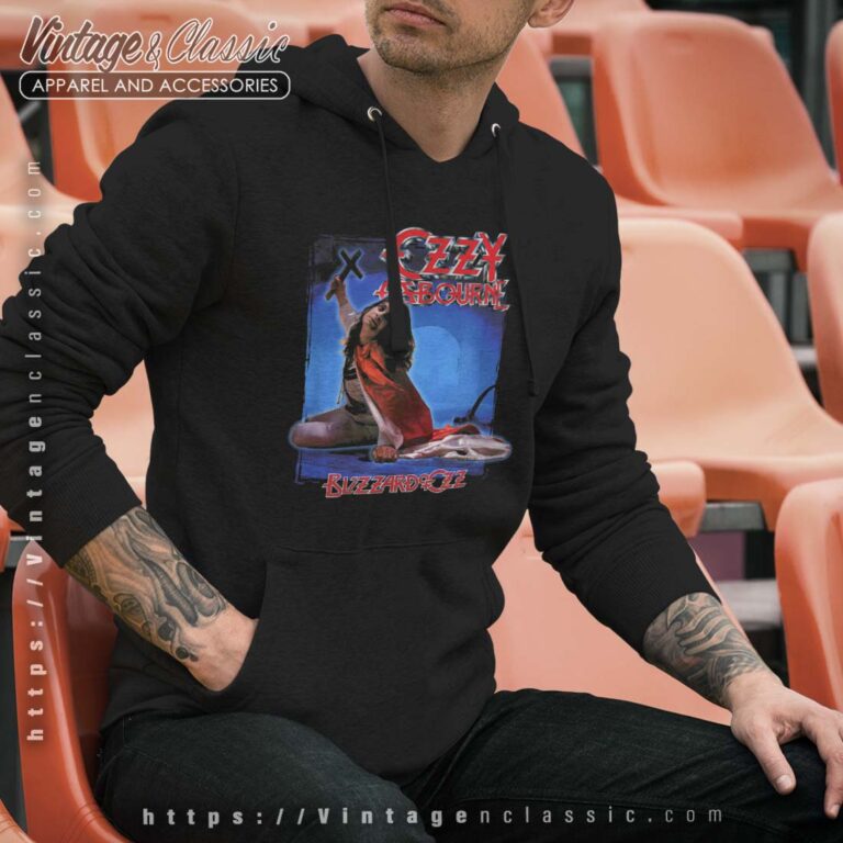 Album Blizzard Of Ozz Cover Ozzy Osbourne Men Hoodie Album Blizzard Of Ozz Cover Ozzy Osbourne Men Hoodie