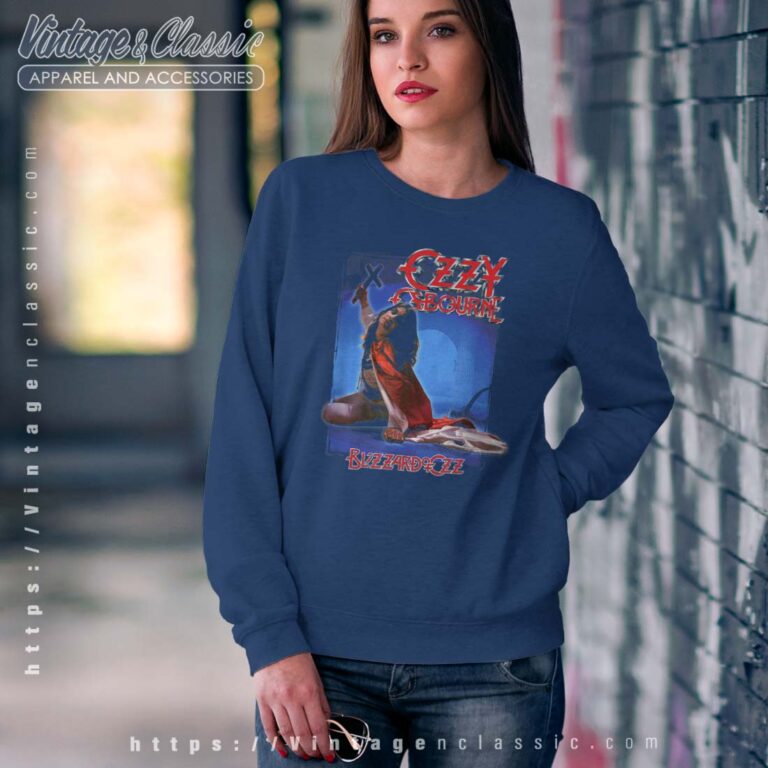 Album Blizzard Of Ozz Cover Ozzy Osbourne Sweatshirt Album Blizzard Of Ozz Cover Ozzy Osbourne Sweatshirt