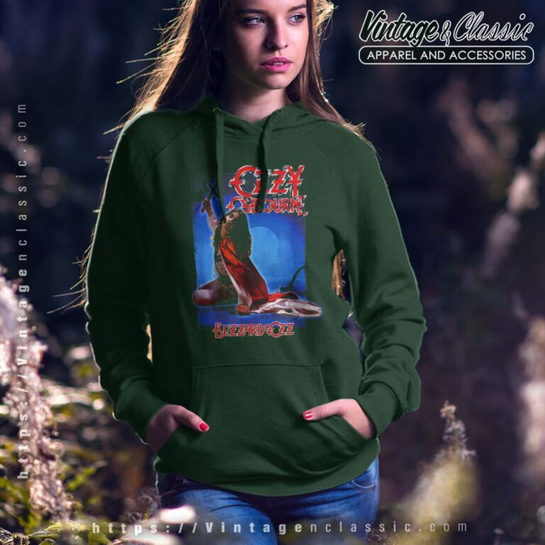 Album Blizzard Of Ozz Cover Ozzy Osbourne Women Hoodie Album Blizzard Of Ozz Cover Ozzy Osbourne Women Hoodie
