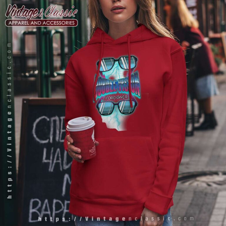 Album Double Vision Foreigner Hoodie Album Double Vision Foreigner Hoodie