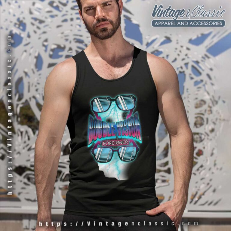 Album Double Vision Foreigner Tank Top Racerback Album Double Vision Foreigner Tank Top Racerback