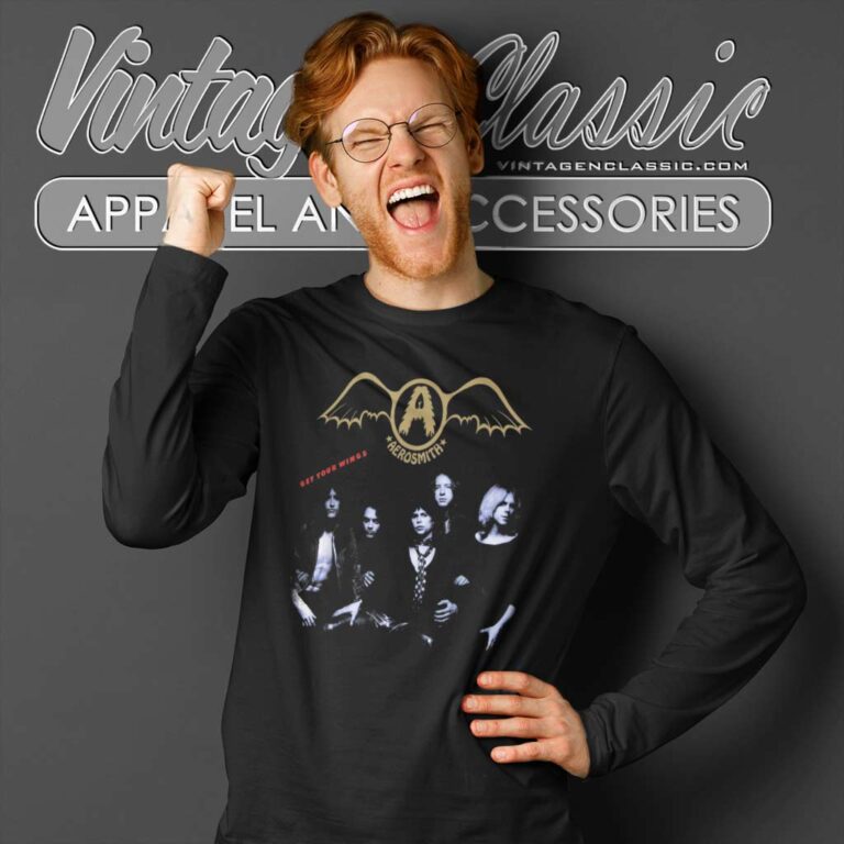 Album Get Your Wings Aerosmith Long Sleeve Tee Album Get Your Wings Aerosmith Long Sleeve Tee