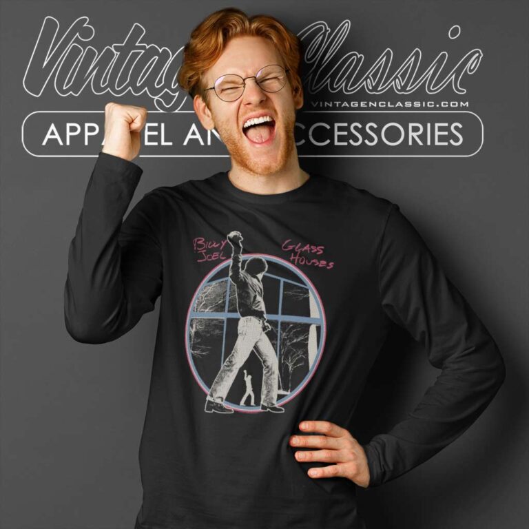 Album Glass Houses Billy Joel Long Sleeve Tee Album Glass Houses Billy Joel Long Sleeve Tee