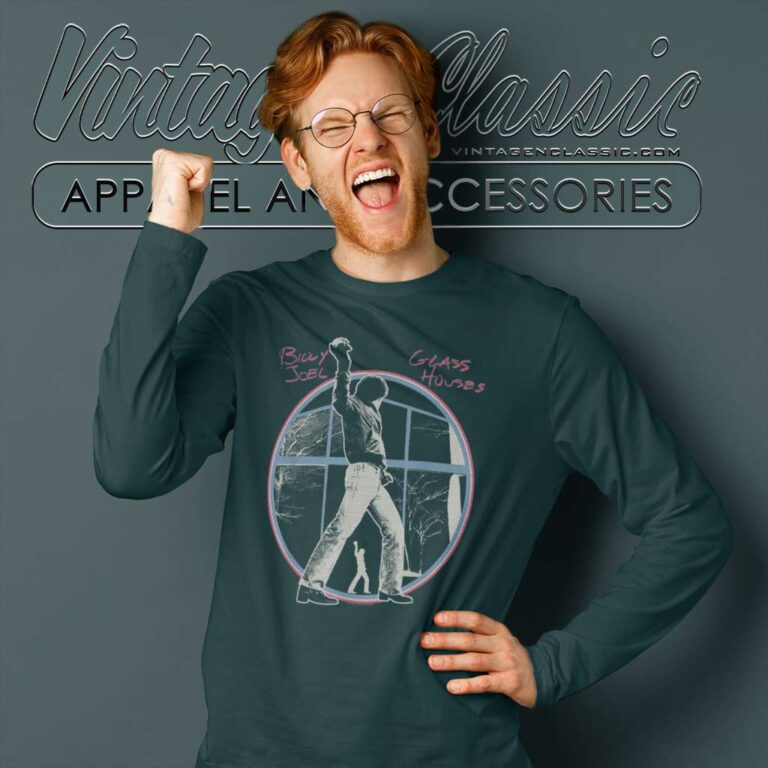 Album Glass Houses Billy Joel Long Sleeve Tee Album Glass Houses Billy Joel Long Sleeve Tee
