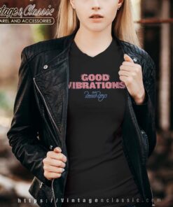 Album Good Vibrations Logo Beach Boys Shirt 5 Album Good Vibrations Logo Beach Boys Vneck