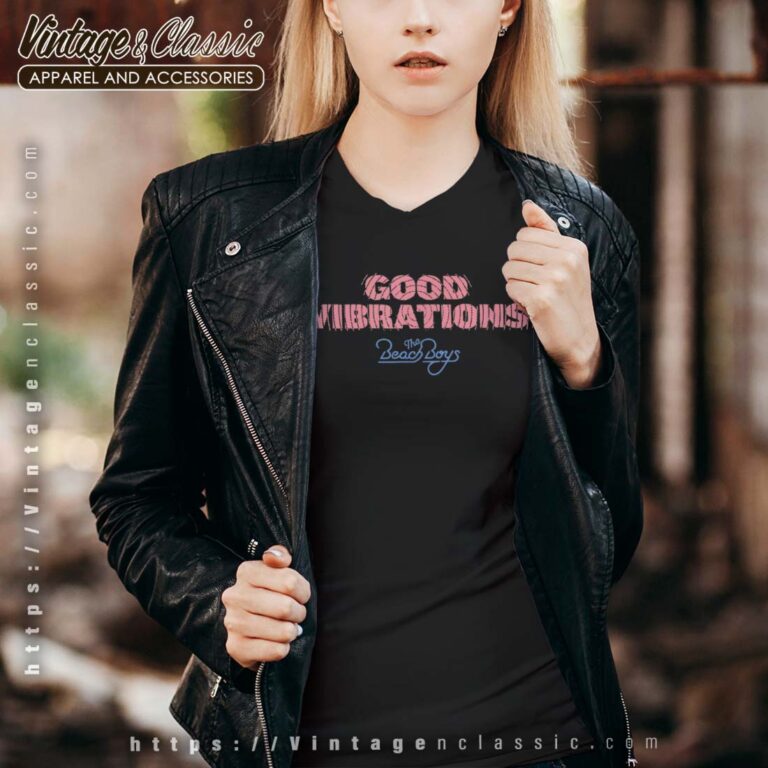 Album Good Vibrations Logo Beach Boys Vneck Album Good Vibrations Logo Beach Boys Vneck