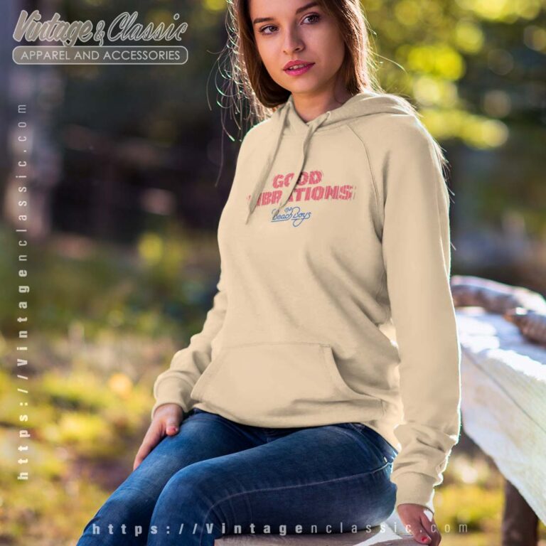 Album Good Vibrations Logo Beach Boys Women Hoodie Album Good Vibrations Logo Beach Boys Women Hoodie