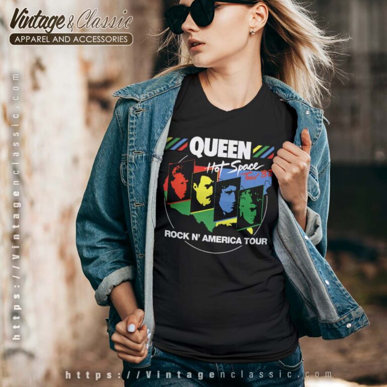 Album Hot Space Queen Vneck Album Hot Space Queen Vneck