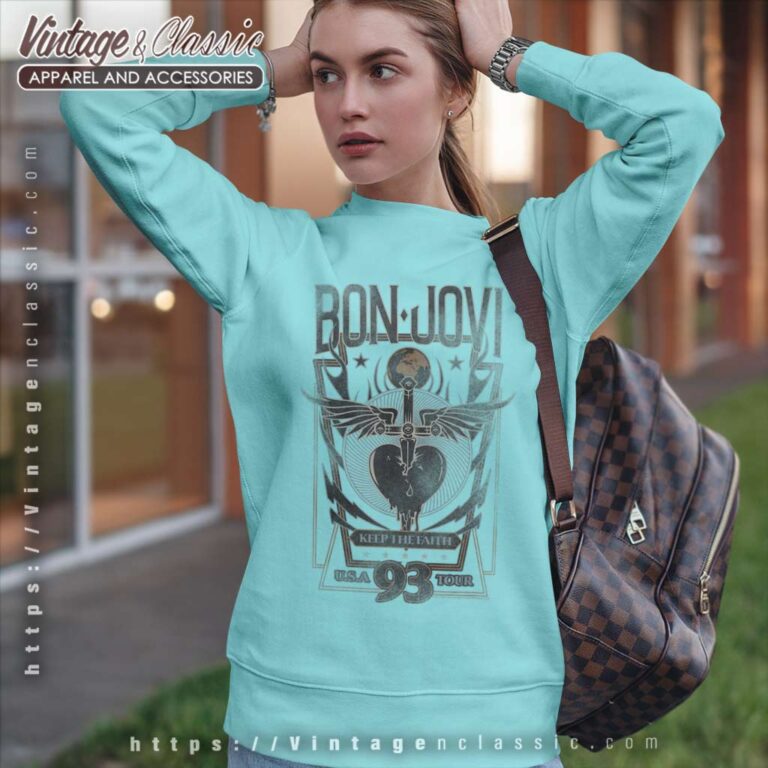 Album Keep The Faith Bon Jovi Sweatshirt Album Keep The Faith Bon Jovi Sweatshirt