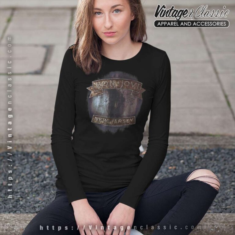 Album New Jersey Bon Jovi Long Sleeve Tee Album New Jersey Bon Jovi Long Sleeve Tee