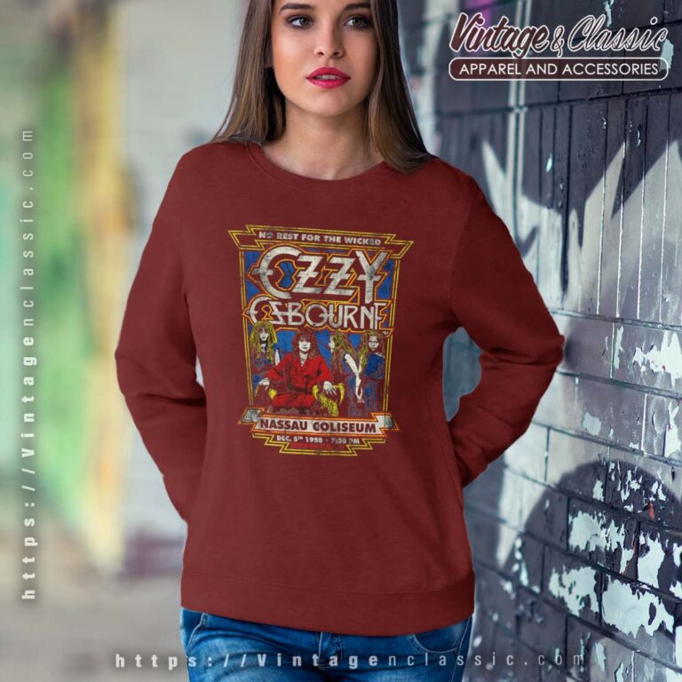 Album No Rest For The Wicked Ozzy Osbourne Sweatshirt Album No Rest For The Wicked Ozzy Osbourne Sweatshirt