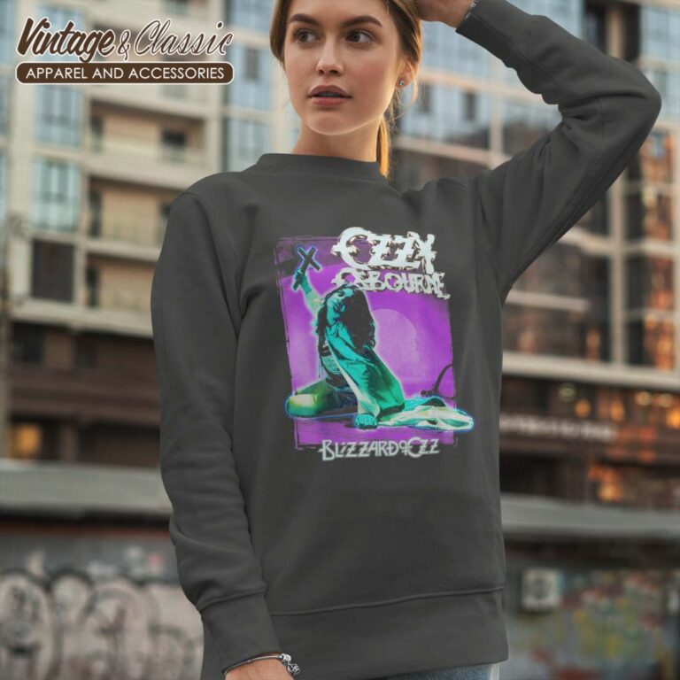 Album Pastel Blizzard Ozzy Osbourne Sweatshirt Album Pastel Blizzard Ozzy Osbourne Sweatshirt
