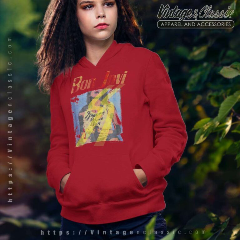 Album Slippery When Wet Bon Jovi Hoodie Album Slippery When Wet Bon Jovi Hoodie