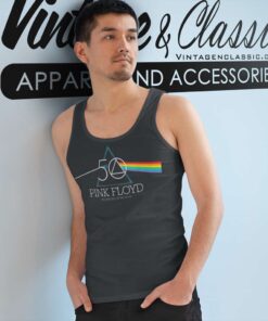 Album The Dark Side Of The Moon 50th Anniversary Prism Pink Floyd Shirt Tank Top Racerback
