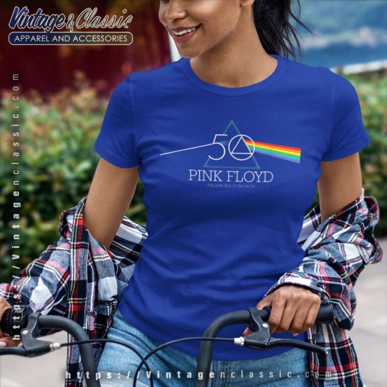 Album The Dark Side Of The Moon 50th Anniversary Prism Pink Floyd Shirt Women TShirt Album The Dark Side Of The Moon 50th Anniversary Prism Pink Floyd Shirt Women TShirt