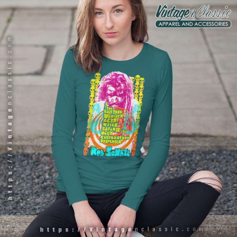 Album The Electric Warlock Acid Witch Satanic Org Rob Zombie Long Sleeve Tee Album The Electric Warlock Acid Witch Satanic Org Rob Zombie Long Sleeve Tee