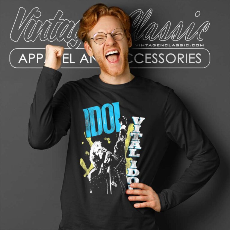 Album Vital Idol Billy Idol Long Sleeve Tee Album Vital Idol Billy Idol Long Sleeve Tee