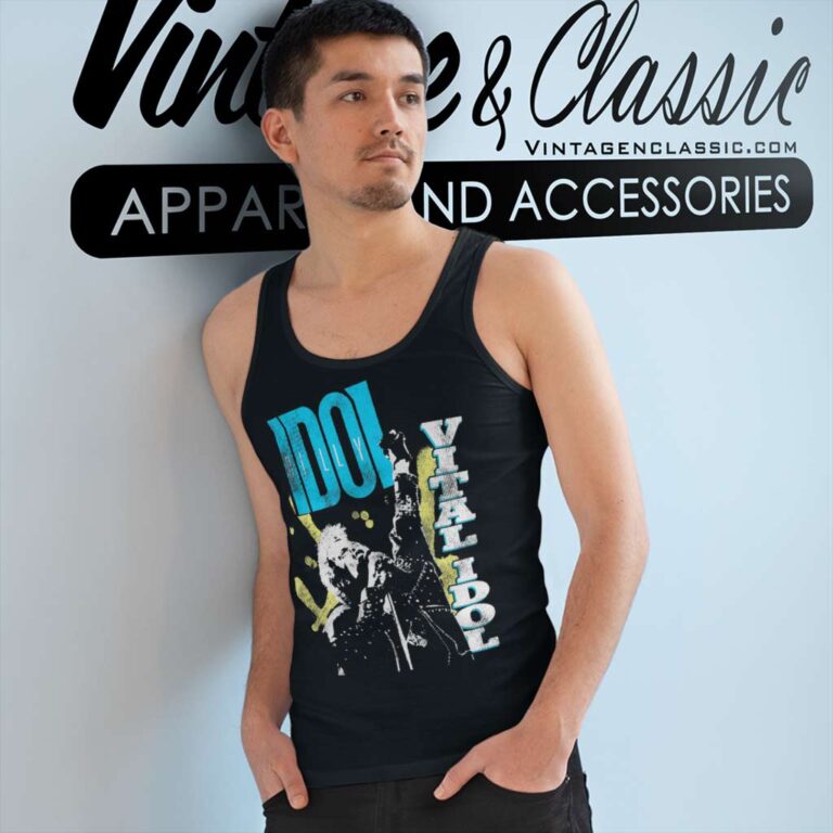 Album Vital Idol Billy Idol Tank Top Racerback Album Vital Idol Billy Idol Tank Top Racerback