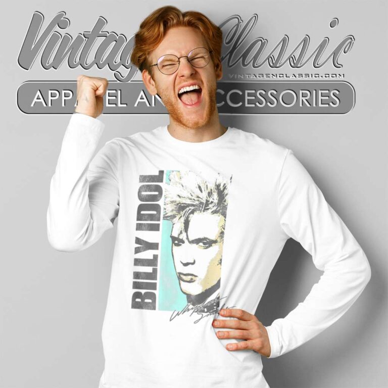 Album Whiplash Smile Billy Idol Long Sleeve Tee Album Whiplash Smile Billy Idol Long Sleeve Tee