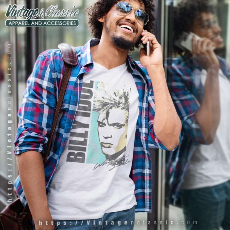 Album Whiplash Smile Billy Idol V Neck TShirt Album Whiplash Smile Billy Idol V Neck TShirt