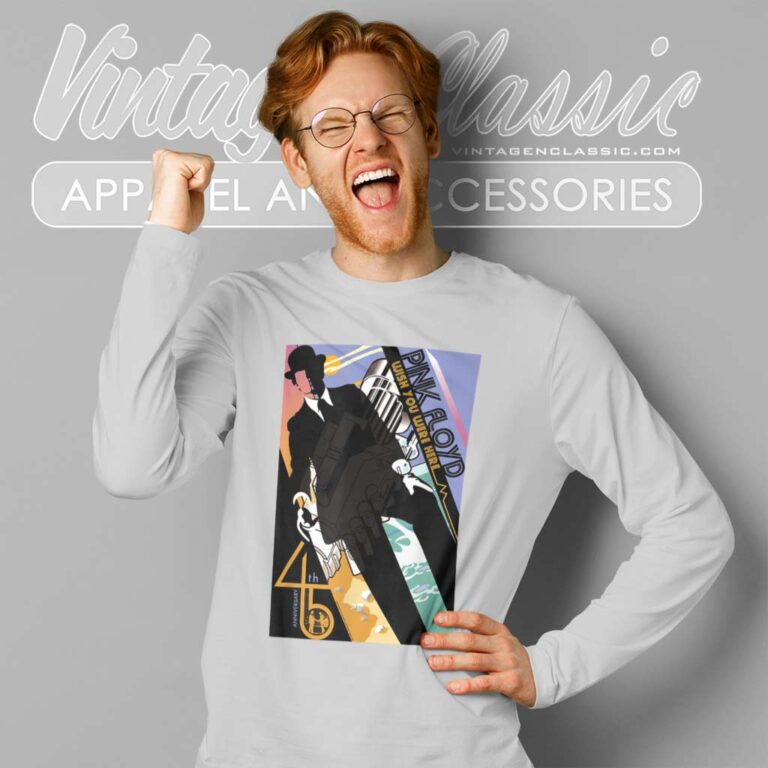 Album Wish You Were Here 45th Anniversary Pink Floyd Shirt Long Sleeve Tee Album Wish You Were Here 45th Anniversary Pink Floyd Shirt Long Sleeve Tee