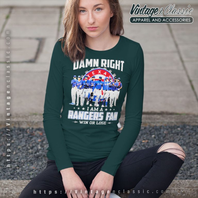 Alcs 2023 Damn Right I Am A Texas Rangers Fan Win Or Lose Long Sleeve Tee Alcs 2023 Damn Right I Am A Texas Rangers Fan Win Or Lose Long Sleeve Tee