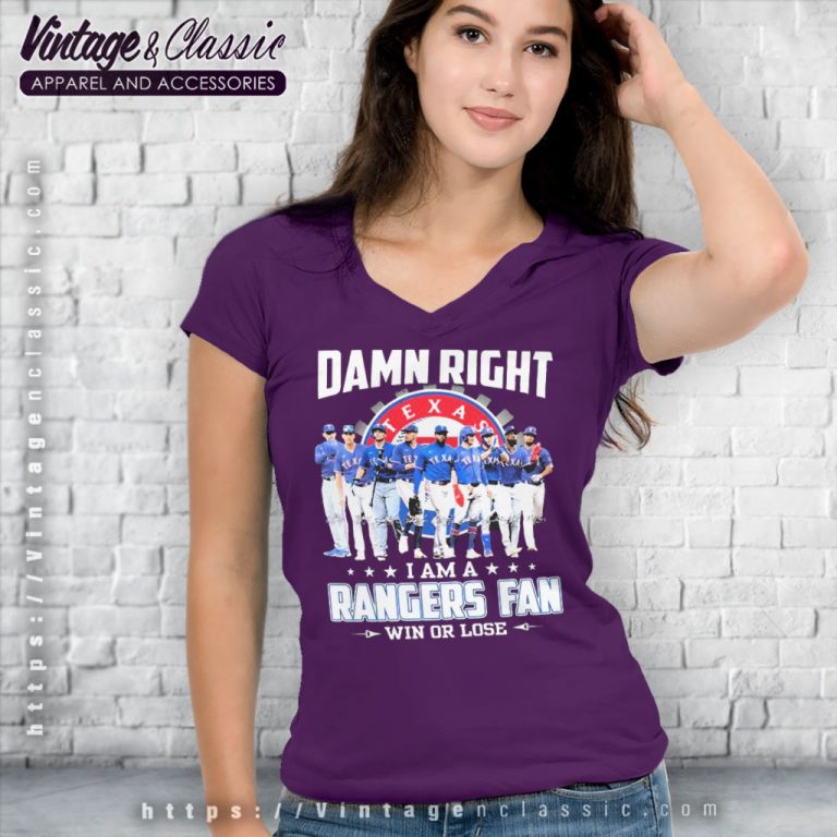 Alcs 2023 Damn Right I Am A Texas Rangers Fan Win Or Lose V Neck TShirt Alcs 2023 Damn Right I Am A Texas Rangers Fan Win Or Lose V Neck TShirt