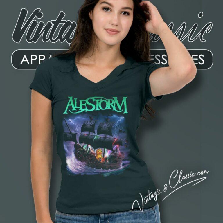 Alestorm Live In Tilburg V Neck TShirt Alestorm Live In Tilburg V Neck TShirt
