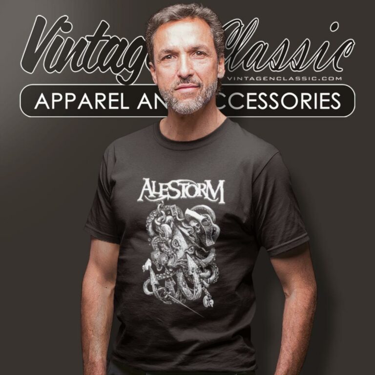 Alestorm Octopus Black White T Shirt Alestorm Octopus Black White T Shirt