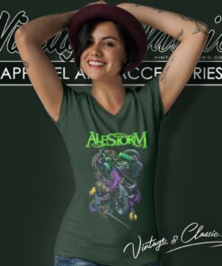 Alestorm Octopus Color V Neck TShirt
