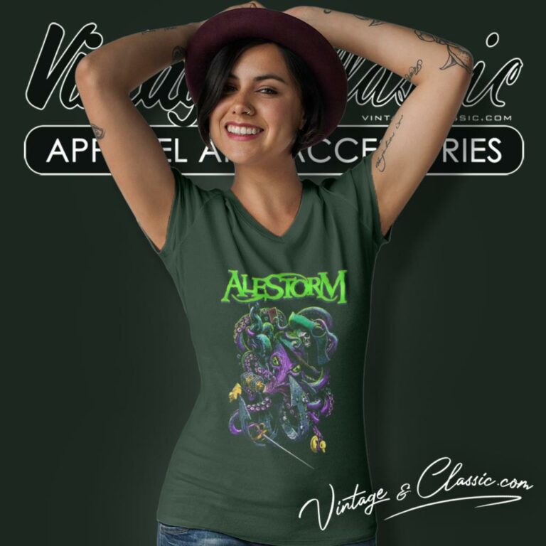 Alestorm Octopus Color V Neck TShirt Alestorm Octopus Color V Neck TShirt