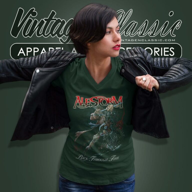 Alestorm Shirt Back Through Time V Neck TShirt Alestorm Shirt Back Through Time V Neck TShirt