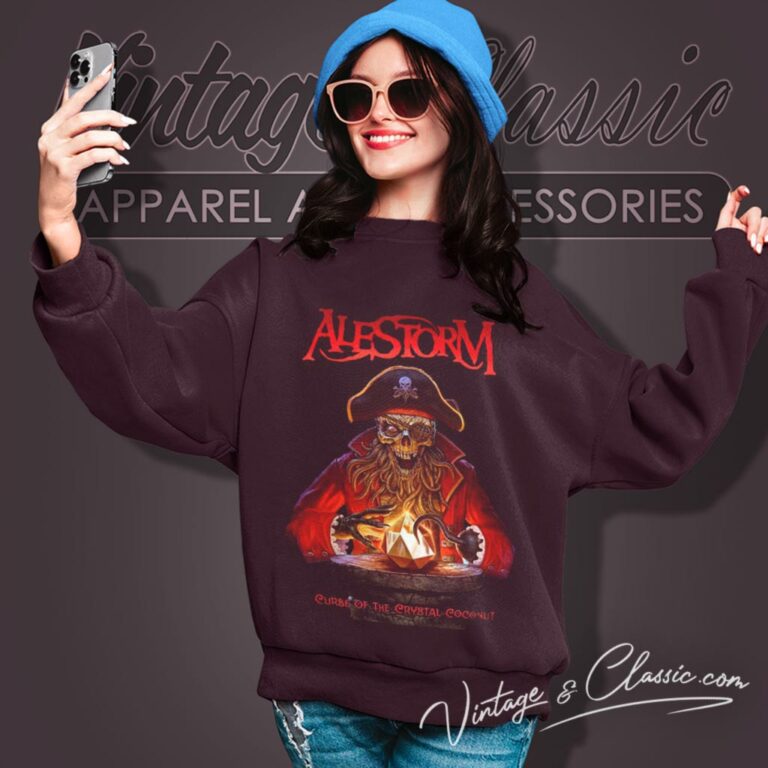 Alestorm Shirt Curse Of The Crystal Coconut Sweatshirt Alestorm Shirt Curse Of The Crystal Coconut Sweatshirt