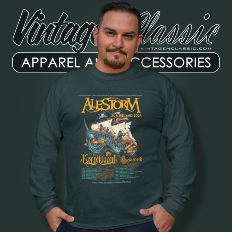 Alestorm Shirt Uk Ireland 2024 Poster Long Sleeve Tee Alestorm Shirt Uk Ireland 2024 Poster Long Sleeve Tee