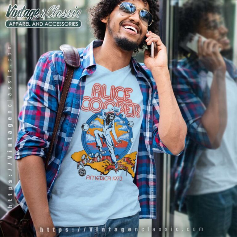Alice Cooper America 73 Shirt V Neck TShirt Alice Cooper America 73 Shirt V Neck TShirt