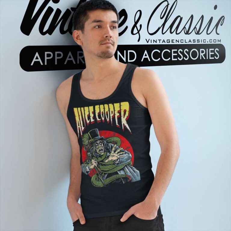 Alice Cooper Comic Book Shirt Tank Top Racerback Alice Cooper Comic Book Shirt Tank Top Racerback