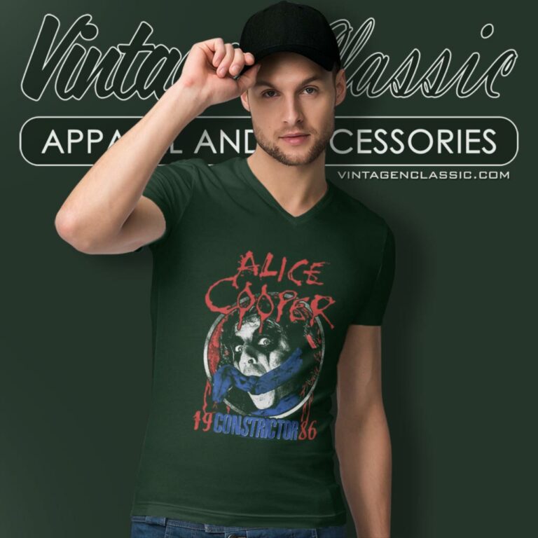 Alice Cooper Constrictor Rock Music Shirt V Neck TShirt Alice Cooper Constrictor Rock Music Shirt V Neck TShirt