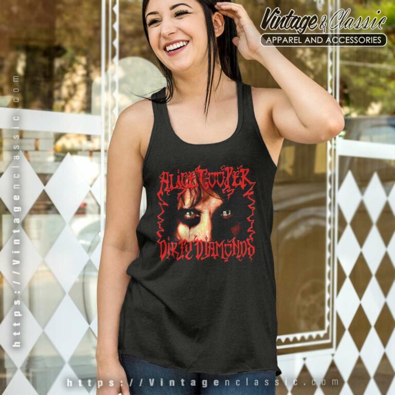 Alice Cooper Dirty Diamonds Tour Tank Top Racerback Alice Cooper Dirty Diamonds Tour Tank Top Racerback