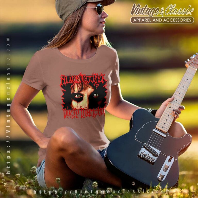 Alice Cooper Dirty Diamonds Tour Women TShirt Alice Cooper Dirty Diamonds Tour Women TShirt