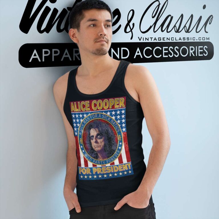 Alice Cooper For President Shirt Tank Top Racerback Alice Cooper For President Shirt Tank Top Racerback