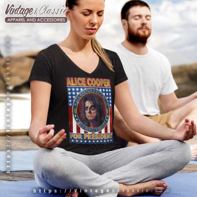 Alice Cooper For President Shirt V Neck TShirt Alice Cooper For President Shirt V Neck TShirt