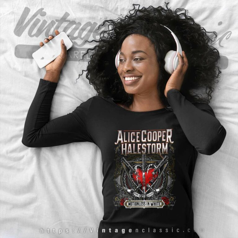Alice Cooper Halestorm 2019 Concert Long Sleeve Tee Alice Cooper Halestorm 2019 Concert Long Sleeve Tee