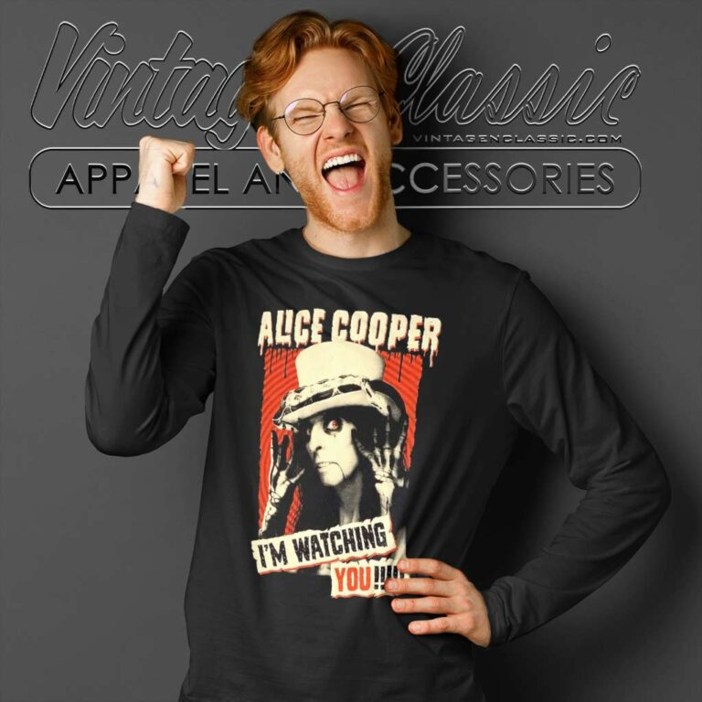 Alice Cooper Im Watching You Long Sleeve Tee Alice Cooper Im Watching You Long Sleeve Tee