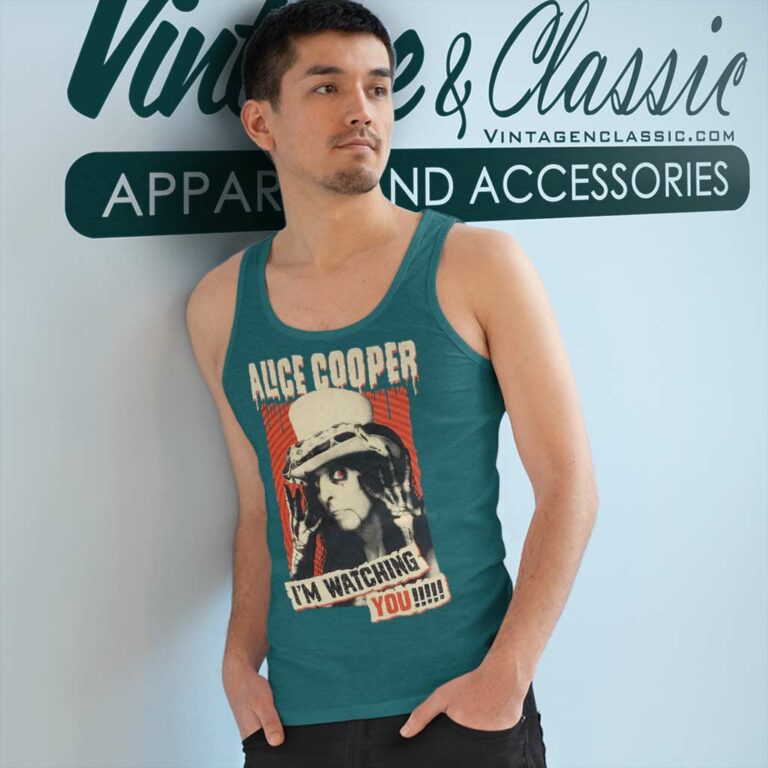 Alice Cooper Im Watching You Tank Top Racerback Alice Cooper Im Watching You Tank Top Racerback