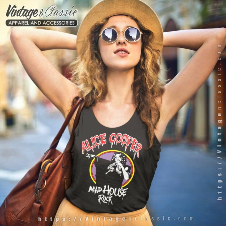 Alice Cooper Madhouse Rock Tank Top Racerback Alice Cooper Madhouse Rock Tank Top Racerback