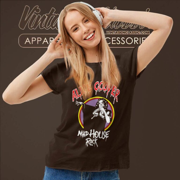 Alice Cooper Madhouse Rock Women TShirt Alice Cooper Madhouse Rock Women TShirt