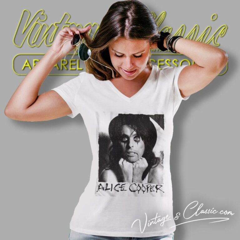 Alice Cooper Rock Music V Neck TShirt Alice Cooper Rock Music V Neck TShirt