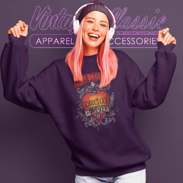 Alice Cooper Schools Out Dagger Sweatshirt Alice Cooper Schools Out Dagger Sweatshirt